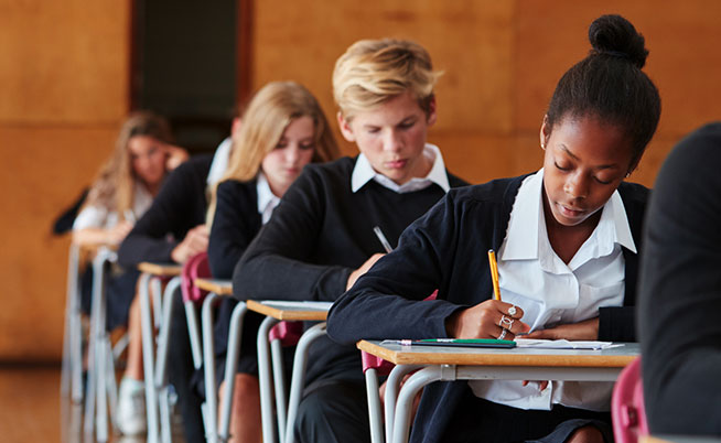 Classsroom exam in progress