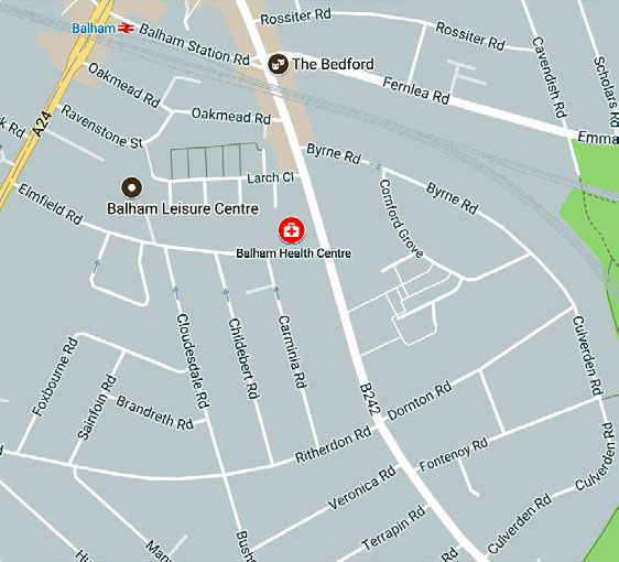 Balham Health Centre location