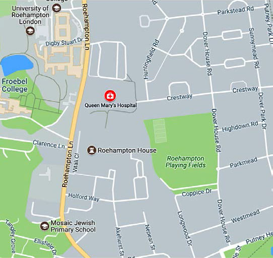 Queen Mary's Hospital location