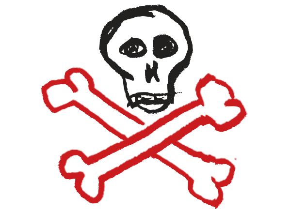 Skull and crossbones graphic