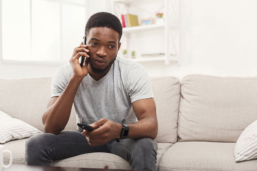 Man talking on phone